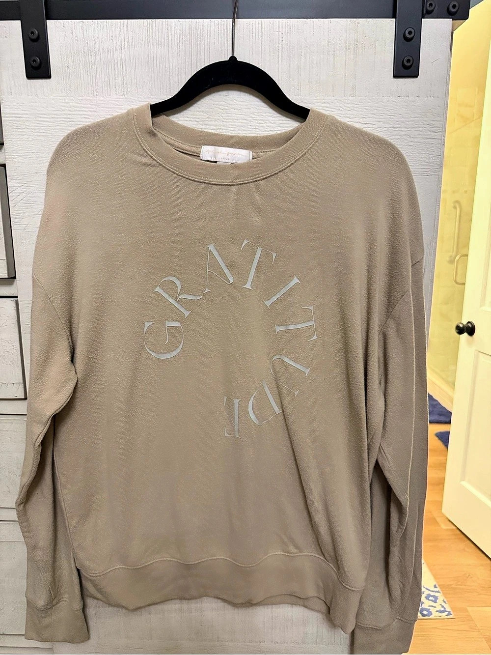 Spiritual Gangster Gratitude Relaxed Savasana Sweatshirt Brown Large